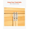 thumbnail image 3 of KFFKFF Exterior Storage Unit, Spacious Wood-Based Outdoor Storage Facility with Weatherproof Top and Sturdy Metallic Structure, Shelving & Grounding, Dimensions: 55"x67.5", 3 of 9