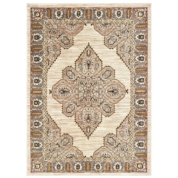 Sphinx Sedona Area Rug 9588D Ivory Floral Medallion 1' 10" x  3' Rectangle
