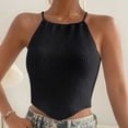 thumbnail image 2 of Timegard Womens Tank Tops Eyelet Halter Neck Sleeveless Keyhole Back Top Solid Color Fashion Blouses, 2 of 5