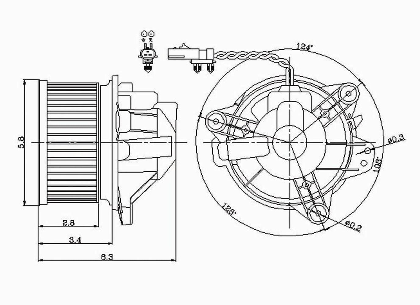 Universal Air Conditioner BM 00011C HVAC Blower Motor Universal Air Conditioner BM 00011C HVAC Blower Motor