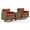 Red, variant on Bradenton 3Pc Outdoor Wicker Swivel Rocker Chair Set Navy/Weathered Brown - Side Table & 2 Swivel Rockers