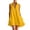 Yellow, variant on Kukoosong Women's Sleeveless Zip Collar Ruffle Hem Tank Mini Dress, Solid Color Loose Shift Dress with Side Pocket, Irregular Hem Short Summer Sundress