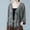 134#Gray, variant on Ftwytp Womens Jumpers Tops Cardigans Loose Open Front Autumn Solid Color Pocket Long Sleeved Hollow Out Loose Casual Suit Jacket Cardigan