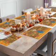 thumbnail image 3 of Fall Placemats Set of 6 Scarecrows Crow Place Mats Thanksgiving Placemat Harvest Pumpkin Maple Leaves Wood Table Mats for Dining Kitchen Table Holiday Dinner Party Home Fall Decorations 13x19 Inch, 3 of 8