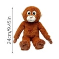 thumbnail image 3 of Peluche de mono bebé, peluche de orangután mimoso y abrazable, muñeco para niños y adultos, 3 of 8