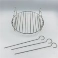 thumbnail image 3 of Accesorios para freidora de aire, parrilla de barbacoa de acero inoxidable de doble capa, estante de 3 agujas, parrilla de horno de ondas ligeras, estante de almacenamiento en red, 3 of 5