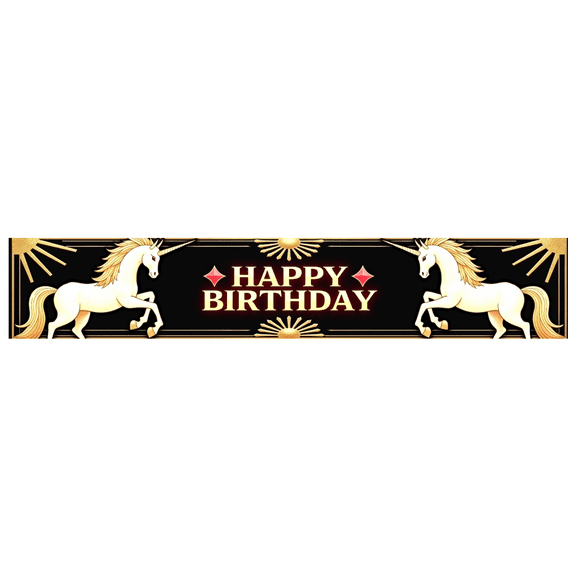 Magical Unicorn Themed Happy Birthday Banner Party Decoration Background Backdrop Photography Props Birthday Party Supplies