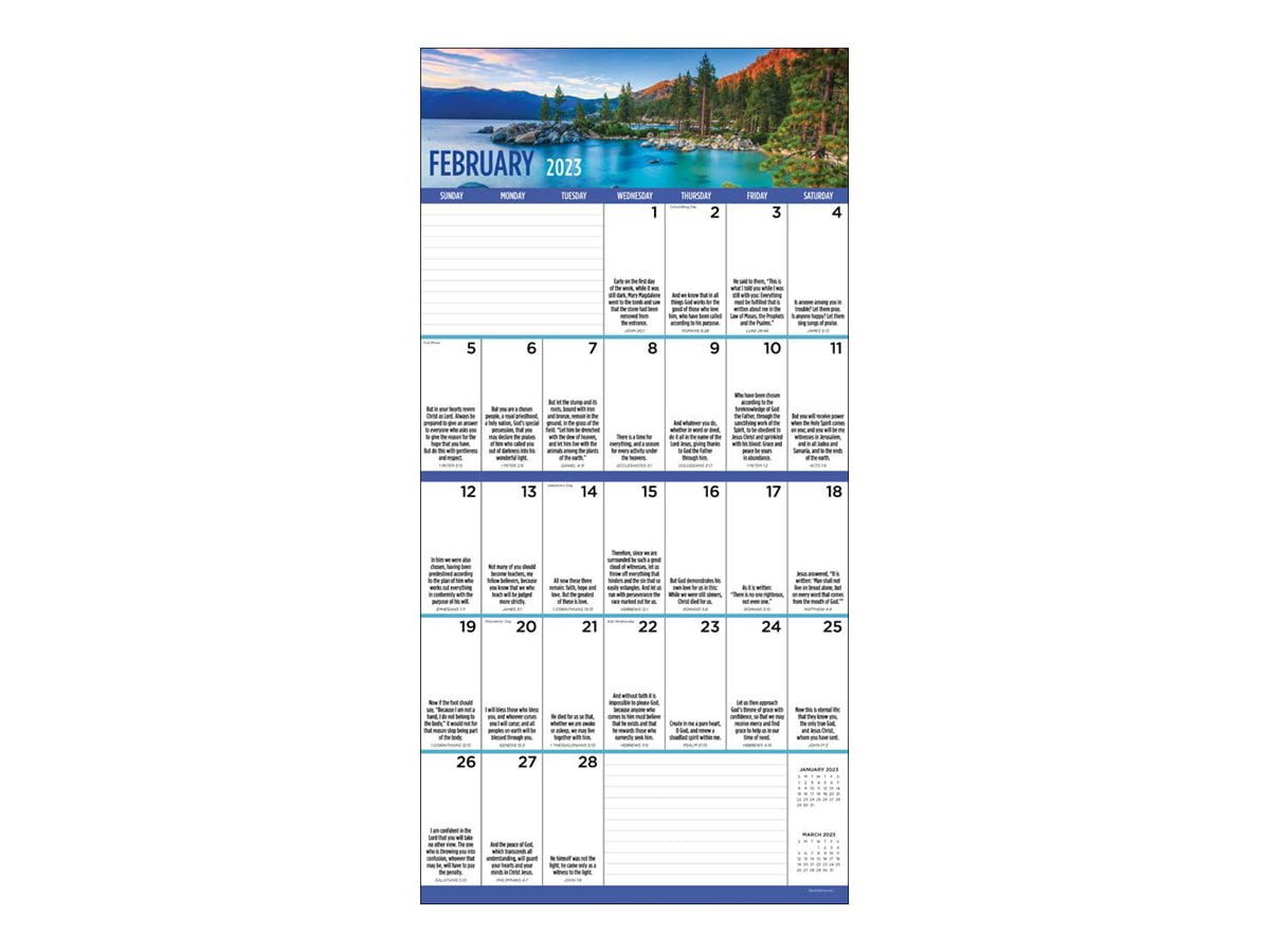 TF PUBLISHING 2023 Daily Verse Wall Calendar | Premium Gloss Paper