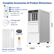 Lcxmtv 12000 BTU Ashare Portable Air Conditioner for Room up to 500 Sq. ft, 3-in-1 Portable AC Unit with Cool, Dehumidifier & Fan, Backlit Remote, 24H Timer, Auto & Sleep Mode