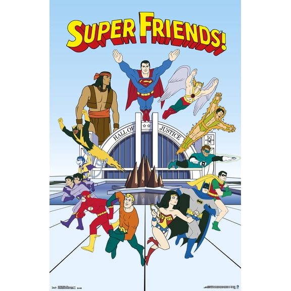 DC Comics TV - Super Friends - Team Wall Poster, 22.375" x 34"