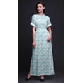 thumbnail image 2 of Bimba Robe Kimono Imprimée Teinture sur Nœuds Rayons de Rayonne Manches Longues Maxi Fendue Été-Moyenne, 2 of 6