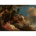 thumbnail image 2 of Anonymous 18x14 Gold Ornate Wood Frame and Double Matted Museum Art Print Titled - Ceres and Bacchus Awaken Venus, 2 of 4