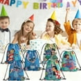 thumbnail image 3 of 24 Pcs Blue Stiitch Candy Drawstring Bag Drawstring Goodie Favor Bags for Boys and Girls Kawaii Cartoon Birthday Party Decorations 27x34cm, 3 of 5