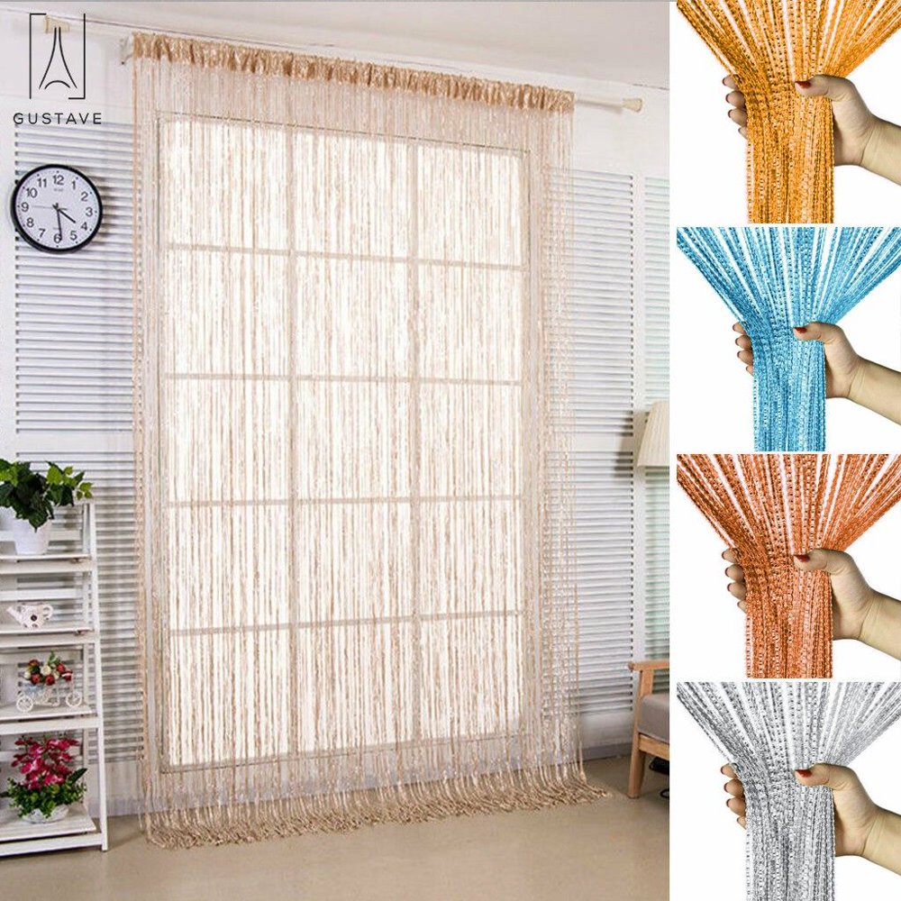 GustaveDesign 3.28FT * 6.56FT Door String Curtain Wall Panel Fringe