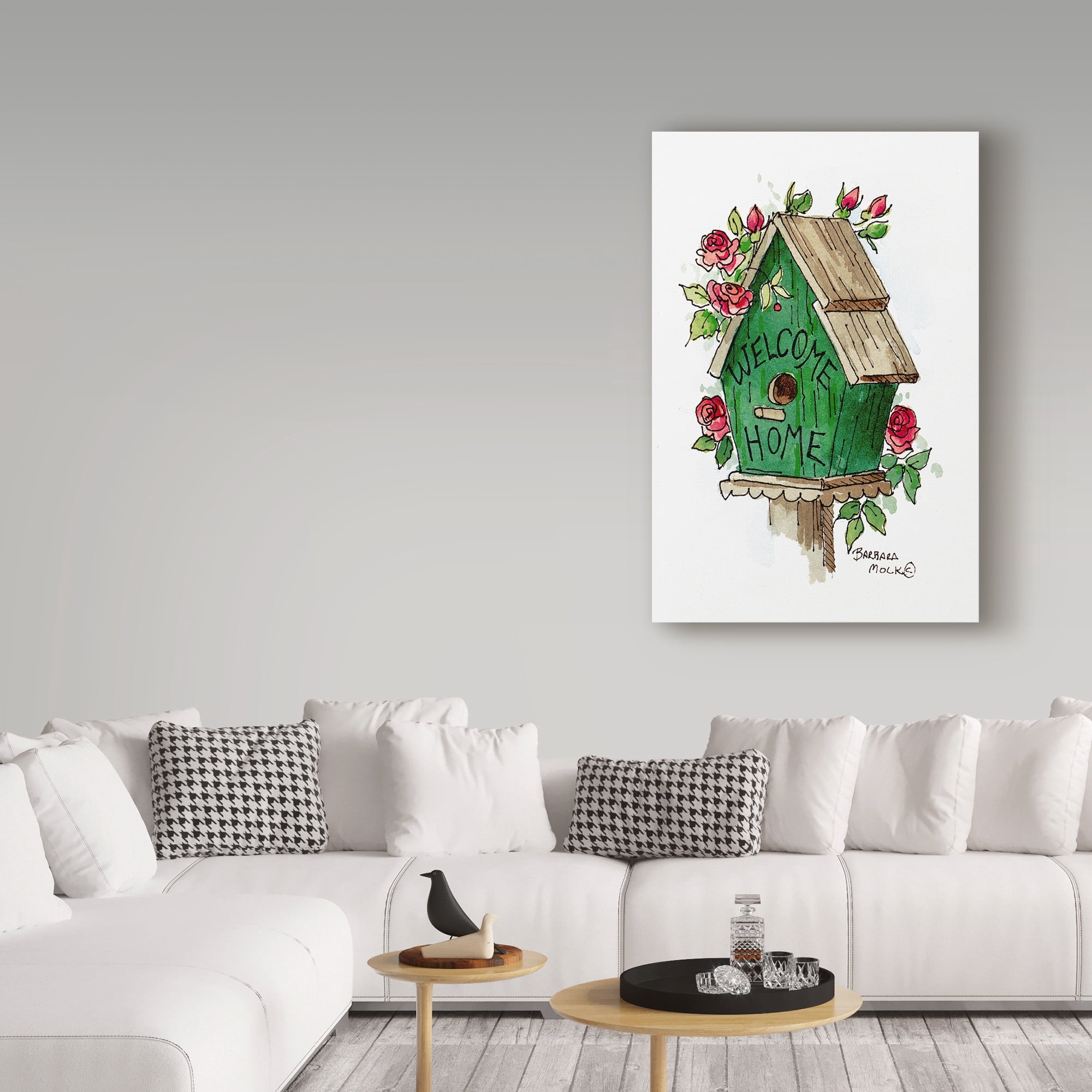 Trademark Fine Art 'Welcome Home Green' Canvas Art by Barbara Mock