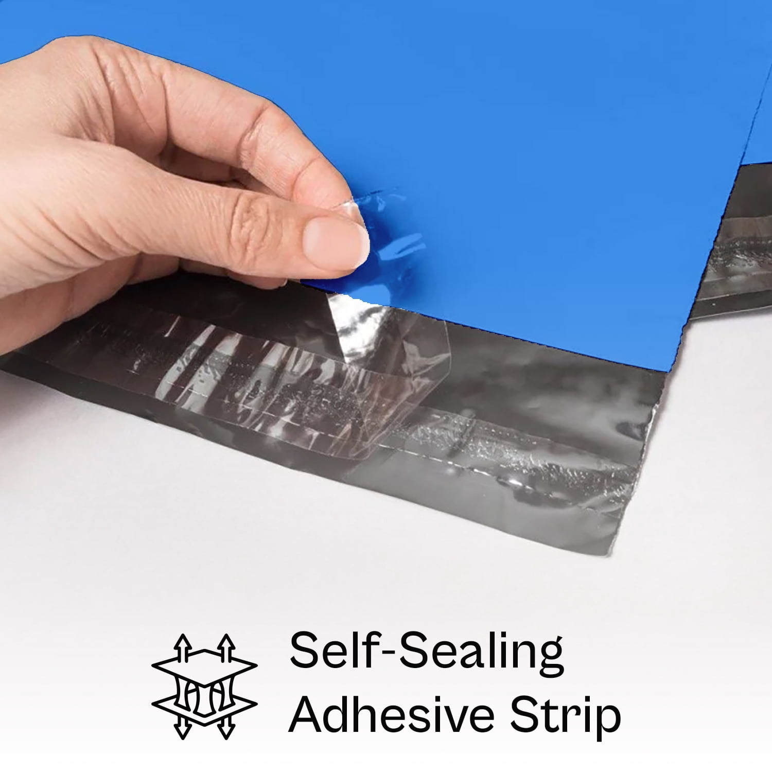 MMBM 2000 6" x 9" Blue Poly Mailer Plastic Envelopes Polybags Polymailer 2 Mil for Mailing, Shipping and Packaging