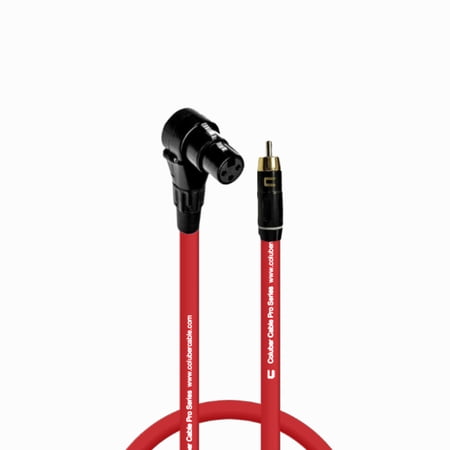 Coluber Cable Balanced Right Angle XLR Female-RCA Male 3-Pin Audio Connector
