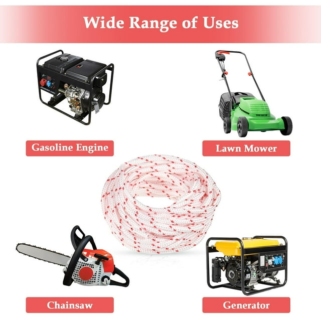Langgg Original Model Starter Handle For Easy To And High Temperature Resistant Starter Handle With Rope Red 5mm,Rope 1Set