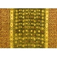 thumbnail image 1 of Ahgly Company Machine Washable Indoor Rectangle Abstract Yellow Modern Area Rugs, 2' x 5', 1 of 4