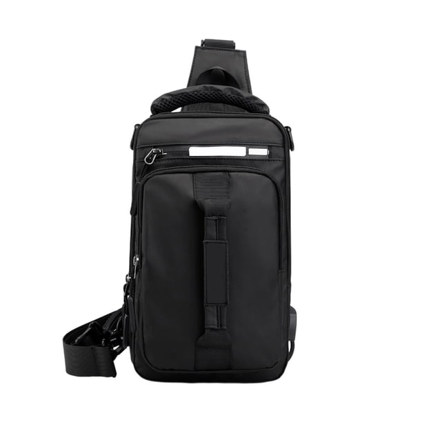 Mochila para Mujeres Mochila de Hombro Único de Hombres Y Mujeres Bolso de Pecho con Agujero de Auriculares Caminata Camping Mochila de Viajes Al Aire Libre