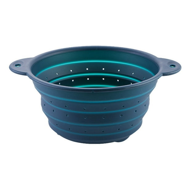Escurridor Redondo Plegable De Silicona Para Verduras, Resistente A Altas Temperaturas, Telescópico, Para Acampadas Al Aire Libre, Escurridor Para Frutas Y Verduras