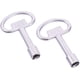 thumbnail image 1 of Whataatahia 2 Piezas Llave de Gabinete Eléctrico Cerradura de Ascensor Llaves de Seguridad de Aleación de Zinc Llave de Caja de Medidor de Agua Llave de Utilidad Llaves de Enchufe para Radiadores, 1 of 8