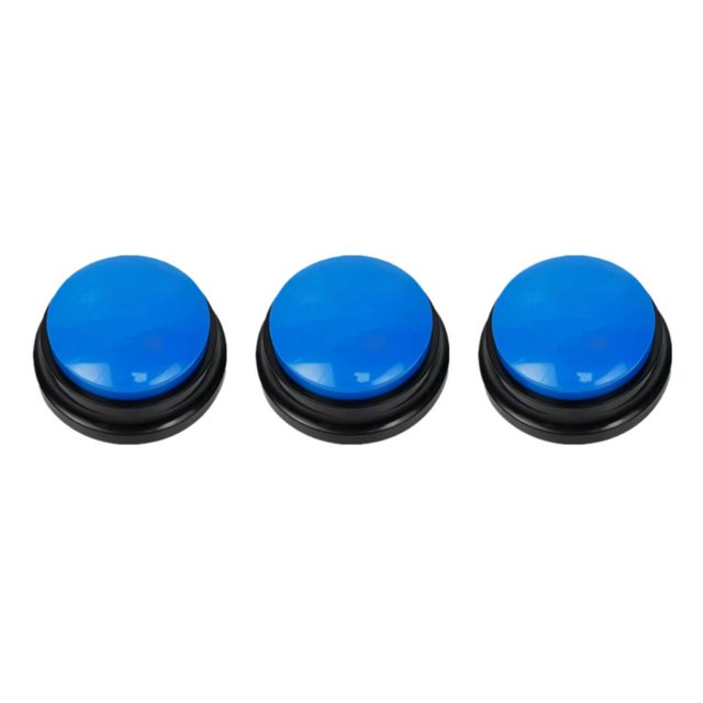 VONKY 1/2/3/5 Interactive Recordable Talking Button Answer Buzzers for Party Favor Funny Sound Effects Included Dark Blue 3PCS
