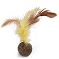 thumbnail image 1 of Natural Catnip Mint Cat Ball Cat Feather Treat Ball Juguete Cat Scratcher Ball Motion Activar l Carevas menta, 1 of 7