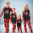 thumbnail image 4 of Odeerbi Christmas Pajamas for Family Holiday Long Sleeve Family Christmas Pajamas Matching Sets Infant Casual Printed Top Pants Outfits Loungewear Two-Piece Sleepwear Xmas PJs Set Red, 4 of 5