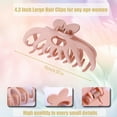 thumbnail image 2 of 8Pcs Large Hair Clips,Strong Hold Matte Hair Claw Clips for Thick Hair Thin Hair Long Hair,Vintage Nonslip Jaw Clips,4 Acrylic Hair Clamps,4 Rectangle Claw Clips for Women & Girls, 2 of 5
