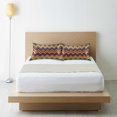 thumbnail image 6 of Yayeee Pillowcase Standard Size Set of 2 Satin Wrinkle Resistant Pillow Case, Brown Geometric, 6 of 8