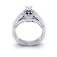 thumbnail image 3 of Natural 1.5carat Round Cut Diamond Prong Rope Cathedral Halo Bridal Ring Anniversary Wedding Band Solid 14K Gold GH SI2, 3 of 3