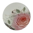 thumbnail image 4 of HAOXIT Floral Round Frame Tablecloth Pink Rose Hydrangea Flowers Mixed Plants Bird Round Stain Resistant, Spillproof and Washable Table Cloth 38-42, 4 of 8