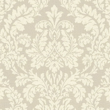 Advantage Honor Beige Damask Unpasted Nonwoven Wallpaper, 20.5-in by 33-ft, 56.4 sq. ft.