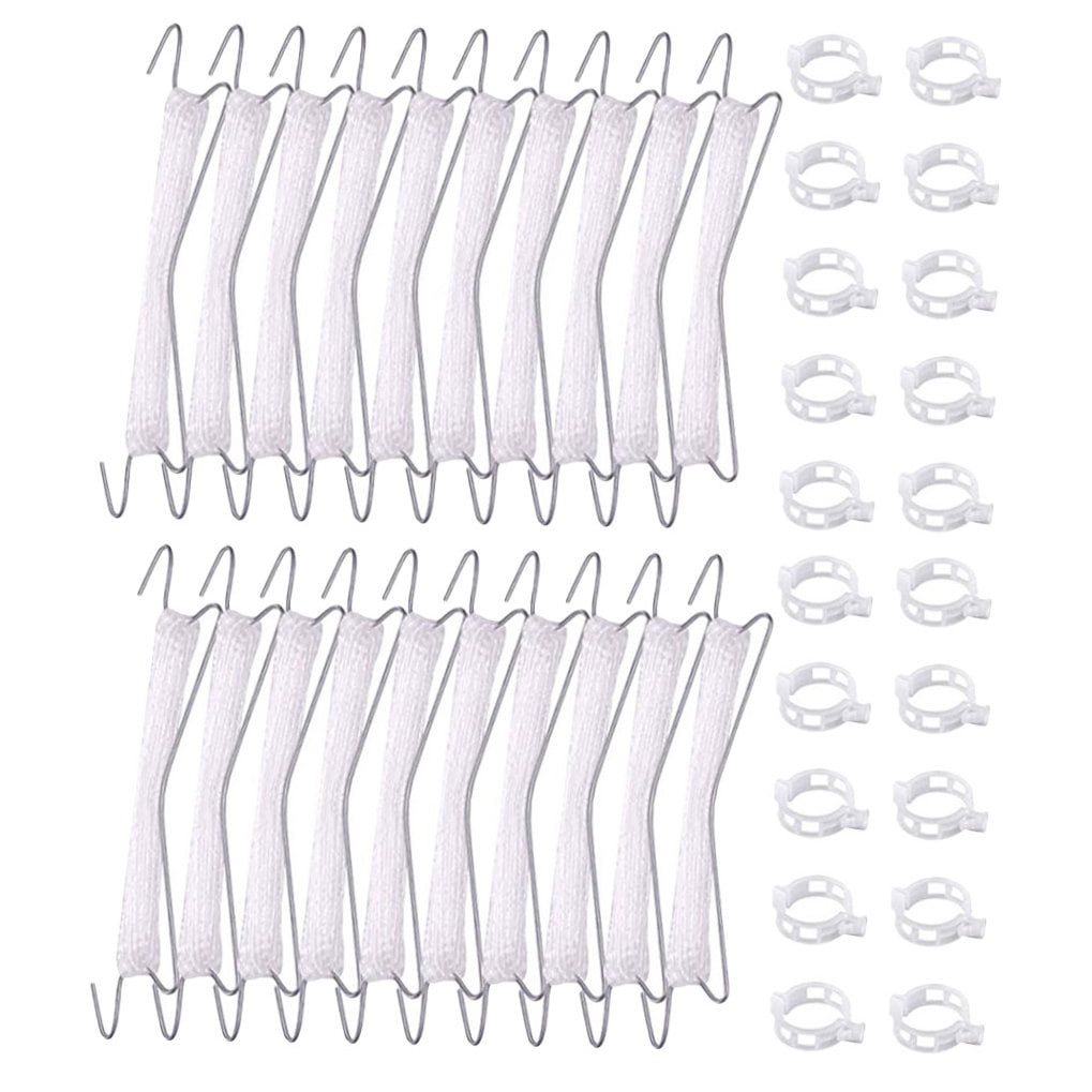 OULII 2Sets White Overhead J Hooks for Tomato Plant Growth Traction Rope and Vertical Garden Support