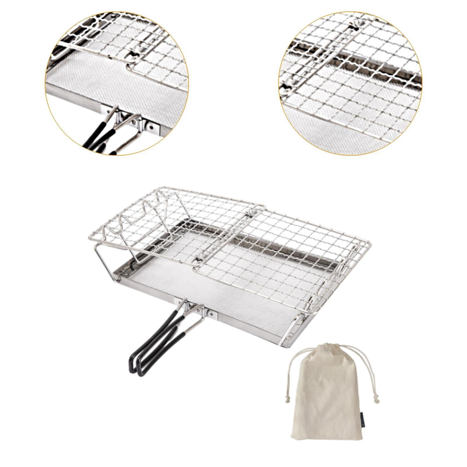 Wswqop Camp Stove Toaster Bread Toaster Portable Foldable Camping Toaster Firepit Grill