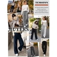 thumbnail image 6 of TEMOFON Sweatpants for Women Loose Fit Casual Comfy Lounge High Waist Drawstring Elastic Sweatpants Flowy Palazzo Pants with Pocket, 6 of 10
