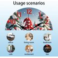 thumbnail image 3 of Christmas Gnomes Pattern Wall Clock 12 Inch Non-Ticking Gift Box Clocks Round Wall Hanging Clock Battery Operated for DIY Bedroom Living Room Kitchen Office, 3 of 9