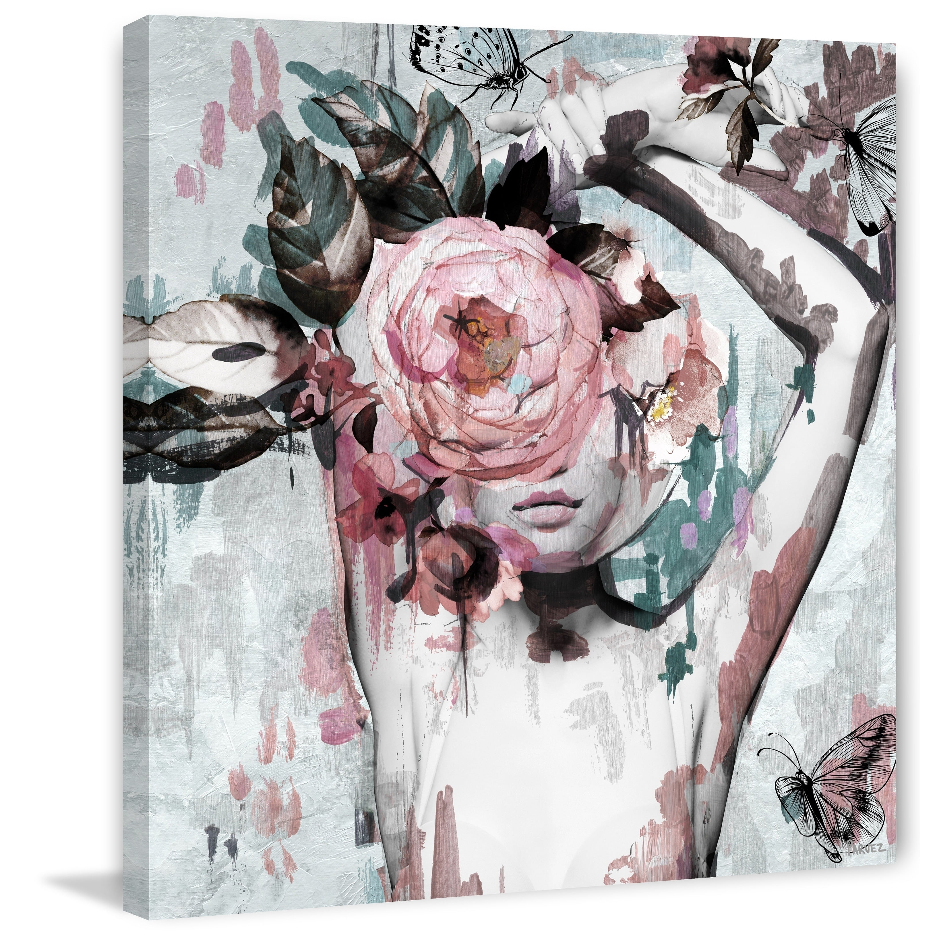 Parvez Taj Floral Crown Beauty II Canvas Wall Art