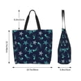 thumbnail image 5 of Salouo Ice Blue Starfish and Jellyfish for Tote Bag for Women - Shoulder Shopping Bag Handbag Hobo Bags Casual Handbags Big Capacity Shopping Work Bag for Travel & Work, 5 of 8