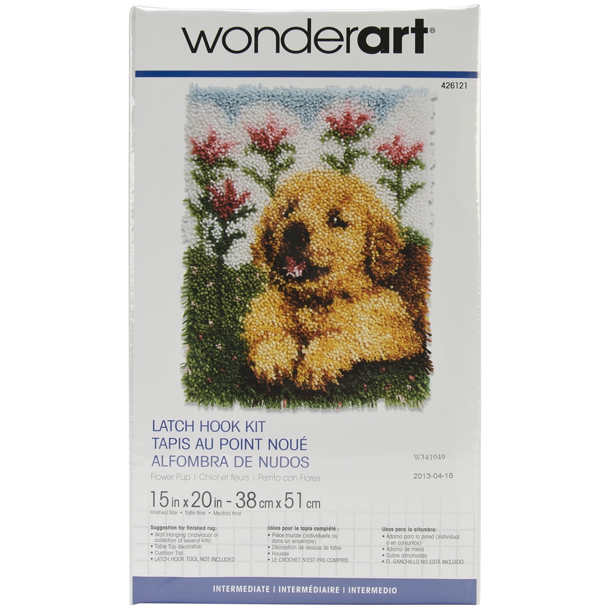 Wonderart Latch Hook Kit 15"X20"Flower Pup Walmart Canada