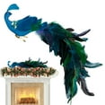 thumbnail image 4 of 19'' Peacock Christmas Ornaments Glittered Birds Clip-On Christmas Tree Decoration, 2 PCS, 4 of 8