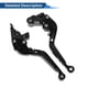 thumbnail image 5 of Palancas de freno y embrague cortas y largas para Kawasaki NINJA650R 2009-2016, palanca de freno ajustable de motocicleta de aleación de aluminio negro sólido, 5 of 6