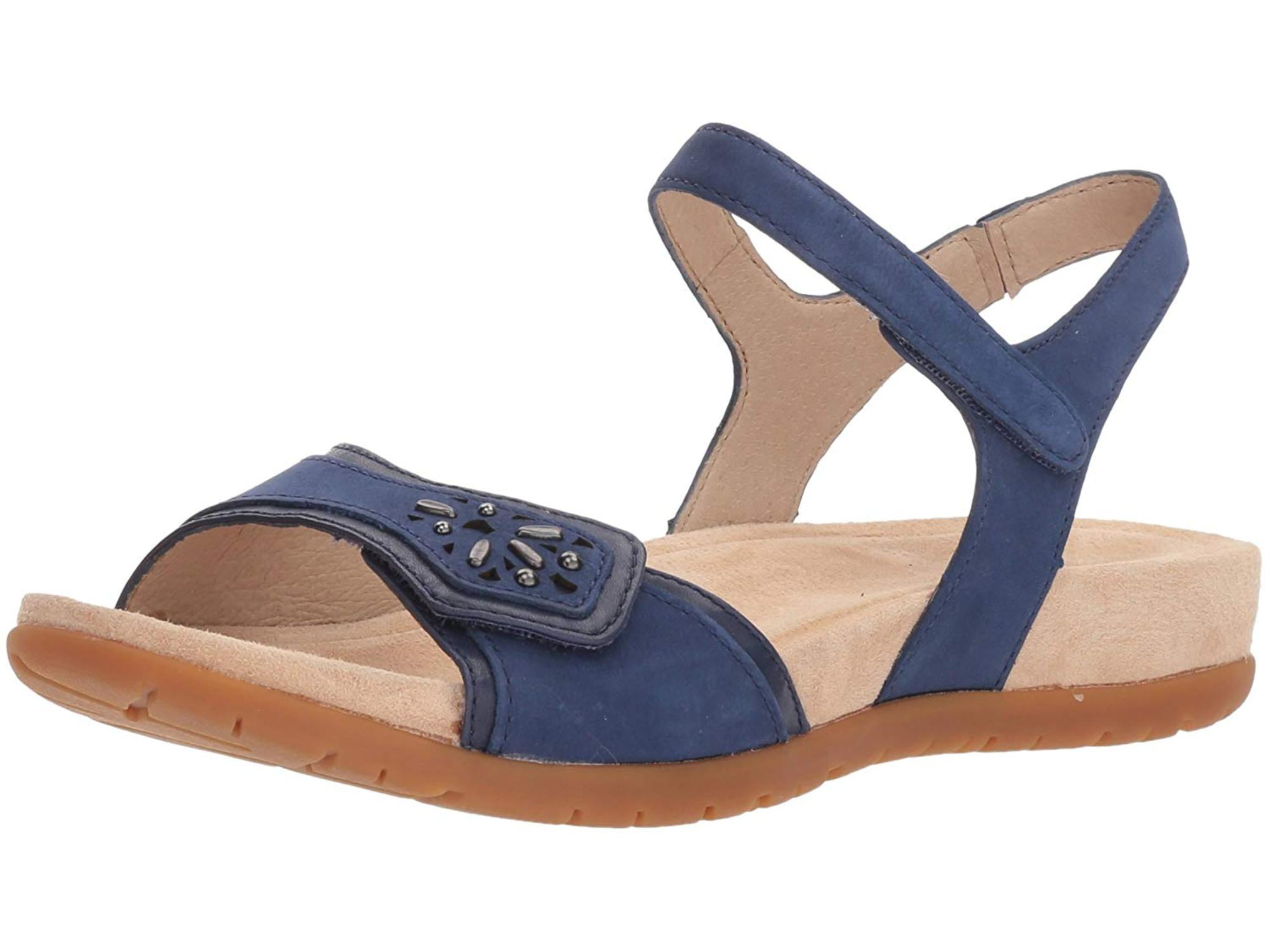 Dansko Womens Blythe Leather Open Toe Casual Slingback Sandals, Blue ...