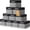 Black & Gray, variant on 10 Pack Large Collapsible Fabric Storage Baskets with Handles Decorative Storage Bins for Organizing Shelves Toys Clothes(White & Beige,16 x 12 x 10 Inches)