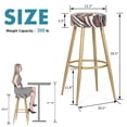 thumbnail image 3 of Homebeez 30 Inch Bar Height Stool with Cushion,Metal Restaurant Barstool,Counter Bar Stools Kitchen Dining Bar Chairs For Kitchen Bar Accessory, 3 of 4