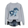 thumbnail image 3 of Danhjin Women's Trendy Sweatshirts Print Loose Fashion Pullover Tops Fall Winter Long Sleeve Crew Neck Graphic Casual Comfy Soft Shirts, 3 of 6