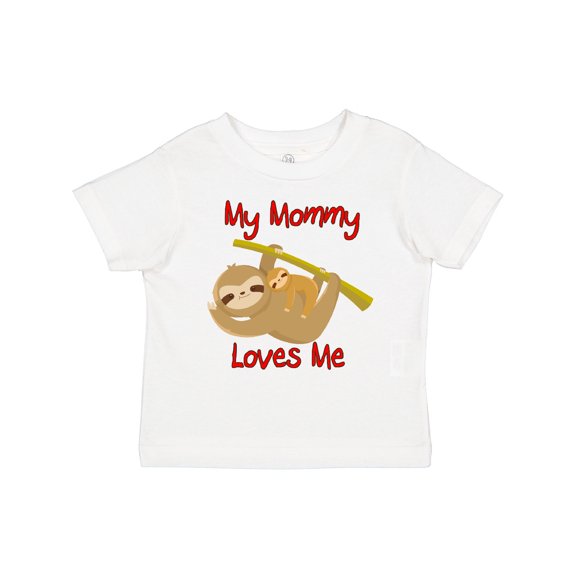 Inktastic My Mommy Loves Me Sloth Boys or Girls Toddler T-Shirt