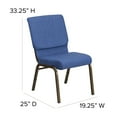 thumbnail image 4 of BizChair 4 Pack 18.5''W Stacking Church Chair in Blue Fabric - Gold Vein Frame, 4 of 10