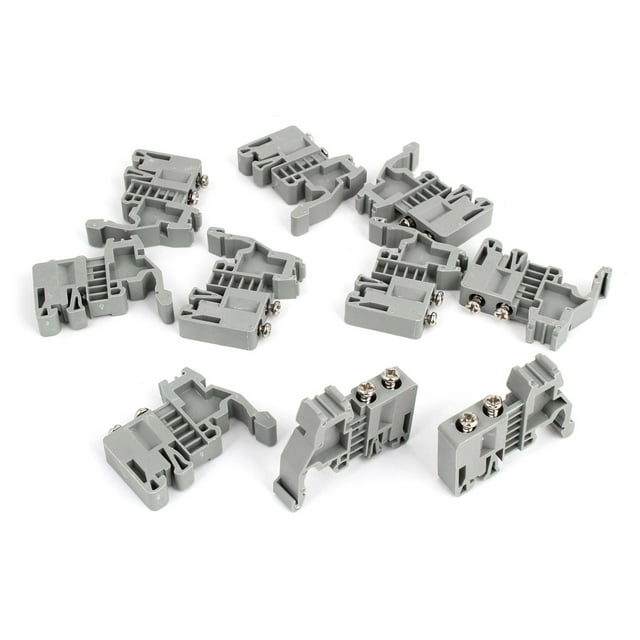 10 Piezas de Placas de Tope de Terminal Fijo con Tornillo de 35 mm para Riel Din